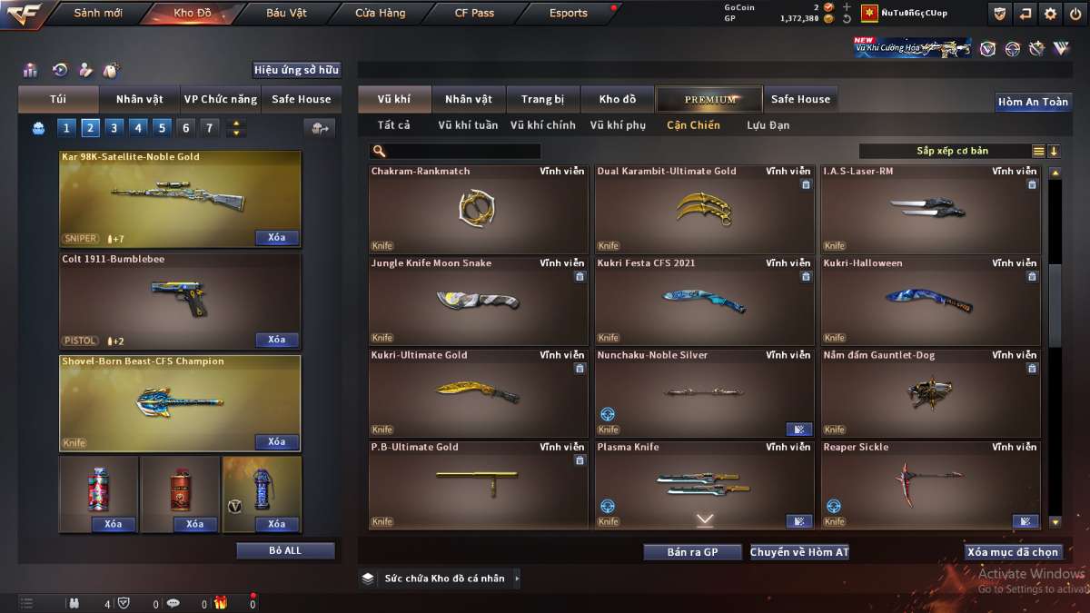 shop acc cf uy tin gia re